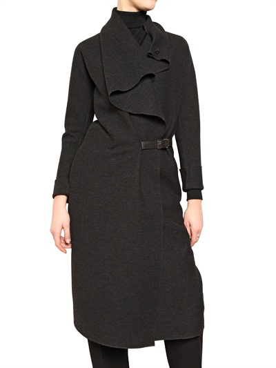 Lanvin Raw Cut Wool Coat at Luisaviaroma.com image