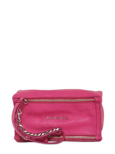 GIVENCHY - PANDORA GRAINED LEATHER CLUTCH