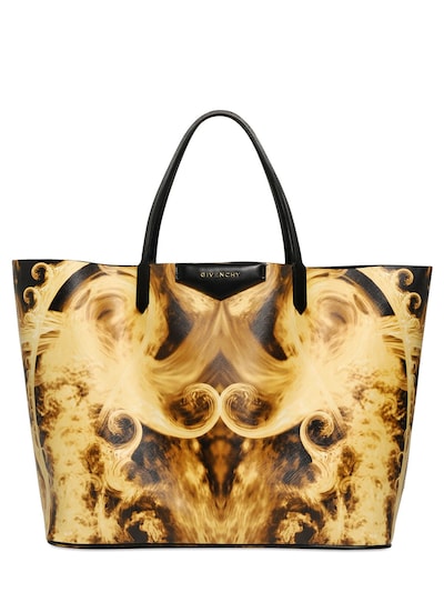 GIVENCHY - COATED CANVAS FLAMES TOTE BAG