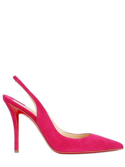 CHRISTIAN LOUBOUTIN - 100MM APOSTROPHY SUEDE SLINGBACK PUMPS