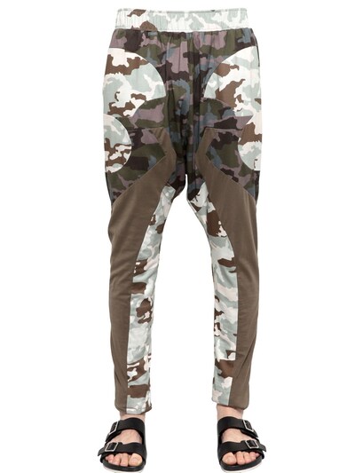 GIVENCHY - COTTON JERSEY CAMOUFLAGE TROUSERS