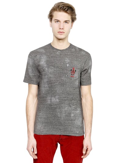 DSQUARED - DISTRESSED COTTON T-SHIRT