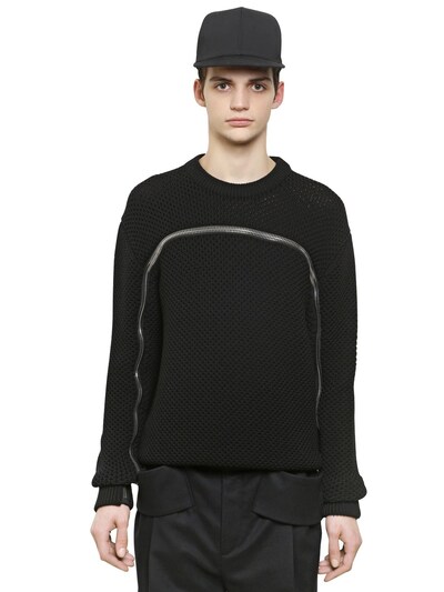 GIVENCHY - ZIPPED WOOL SWEATER