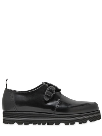 MSGM - 35MM ROCK SNOW LEATHER MONK SHOES