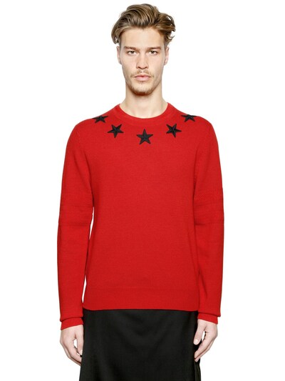 GIVENCHY - STAR PATCH WOOL SWEATER