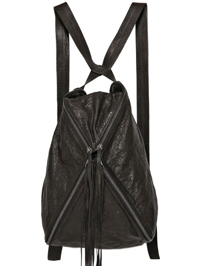 ISABEL BENENATO - TEXTURED NAPPA LEATHER BACKPACK