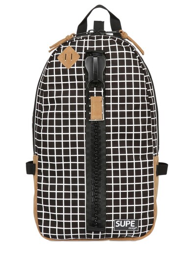 SUPE DESIGN - CHECKED TECHNO CANVAS BACKPACK