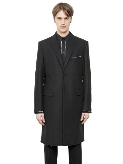 GIVENCHY - WOOL COAT WITH CONTRASTING PIPING