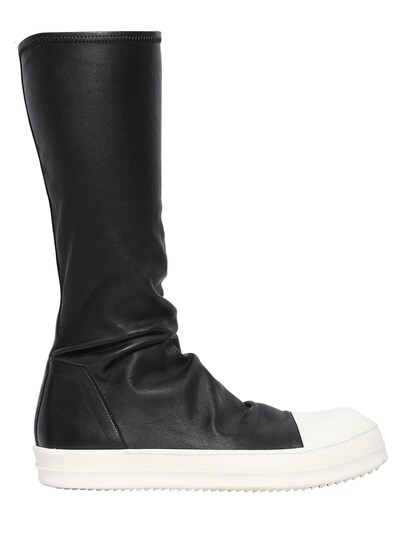 STRETCH NAPPA LEATHER HIGH TOP SNEAKERS