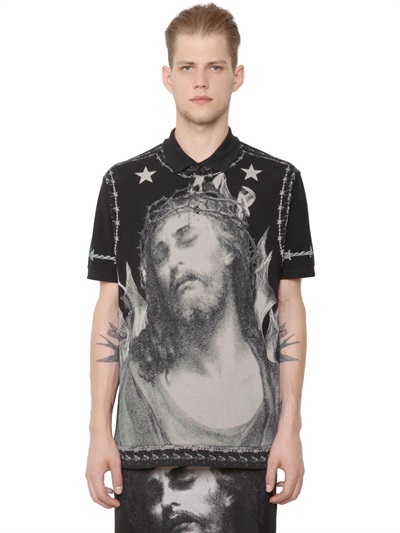 GIVENCHY - COLUMBIAN LASER PRINT COTTON PIQU� POLO