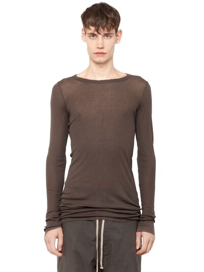 RIBBED COTTON JERSEY LONG SLEEVES