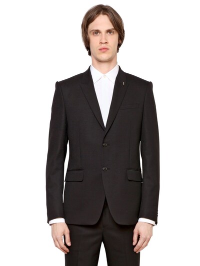 GIVENCHY - WOOL GABARDINE JACKET WITH METAL DETAIL
