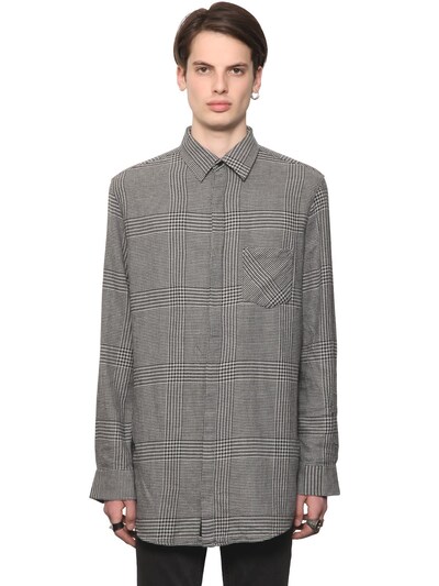CHEAP MONDAY - PRINCE OF WALES COTTON FLANNEL SHIRT