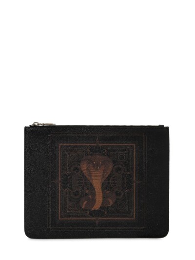 GIVENCHY - MEDIUM COBRA PRINTED COATED CANVAS POUCH