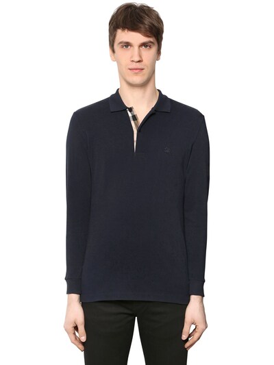 burberry polo long sleeve