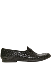 WOVEN CALFSKIN LOAFERS