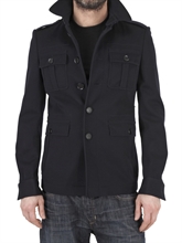 Burberry COMPACT WOOL JERSEY MILITARY JACKET