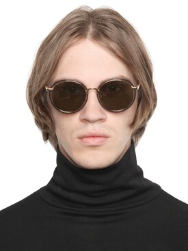 linda farrow - men - sunglasses - dries van noten round