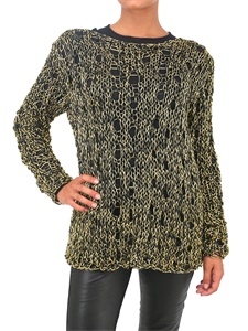 IT - SUEDE AND MOHAIR KNIT SWEATER
