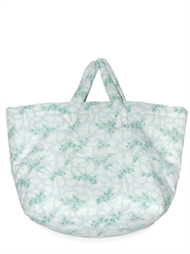 CARMINA CAMPUS - TASCHE AUS  DUSCHVORHANG M.GRÜNEN BLÜTEN