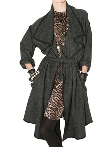 LANVIN - WASHED PRINCE OF WALES COAT