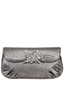RAVEN KAUFFMAN COUTURE - SPARKLE LAMBSKIN SWAROVSKI SHOULDER BAG 