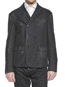 DSQUARED - DIRTIED CRINKLED COTTON SILK JACKET     