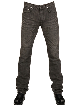 DIOR HOMME - 19CM USED WASHED DENIM JEANS            