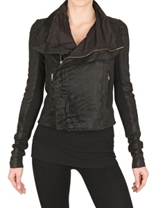RICK OWENS - BIKER IN PELLE INVECCHIATA