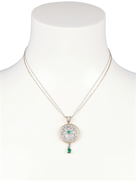 MARCO BARONI - FLORENTINE EMERALD PENDANT NECKLACE