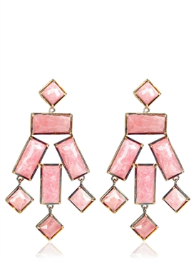 KARA ROSS - GEMSTONE GEO EARRINGS