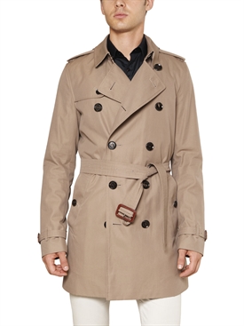 BURBERRY LONDON - DOUBLE BREASTED COTTON TRENCH COAT