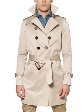 BURBERRY PRORSUM - COTTON SATIN TRENCH COAT