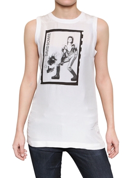 DOLCE &amp; GABBANA - WASHED SILK COTTON JERSEY TANK TOP