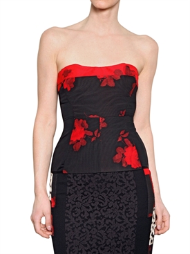 ANTONIO MARRAS - TOP IN COTONE E VISCOSA CON STAMPA
