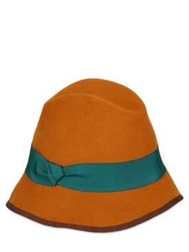 PATRIZIA FABRI - RABBIT FELT &amp; GROSGRAIN HAT