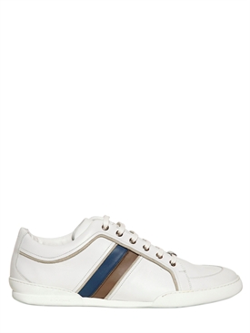 DIOR HOMME - STRIPED LEATHER SNEAKERS