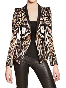 ROBERTO CAVALLI - PRINTED SILK TWILL JACKET