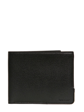 DIOR HOMME - GRAINED LEATHER METAL CORNER WALLET