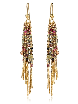 NATASHA COLLIS - LARGE GOLD TREASURE EARRINGS
