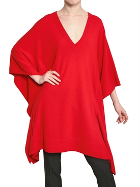 MICHAEL KORS - WOOL KNIT PONCHO SWEATER