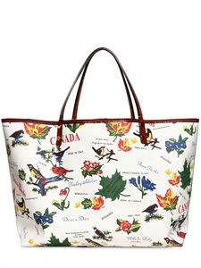 DSQUARED - BORSA SHOPPING GRANDE "ALBERTA" IN PVC STAMPATO