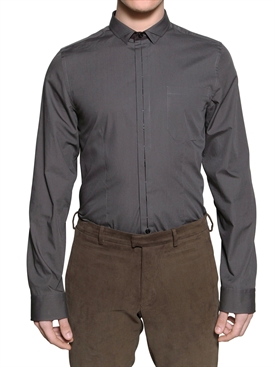 LES HOMMES - POPLIN SLIM FIT SHIRT