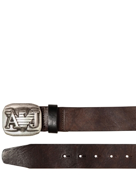 ARMANI JEANS - 40MM PADDED LEATHER BELT