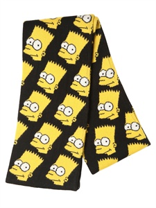 JEREMY SCOTT - BART SIMPSON WOOL KNIT SCARF