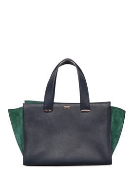 GIORGIO ARMANI - MINI SHOPPING SUEDE &amp; LEATHER TOTE