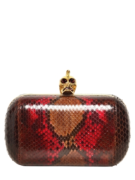 ALEXANDER MCQUEEN - PUNK BAROQUE SKULL PYTHON BOX CLUTCH