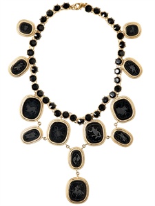SALVATORE FERRAGAMO - SWAROVSKI AND ZODIAC PENDANTS NECKLACE