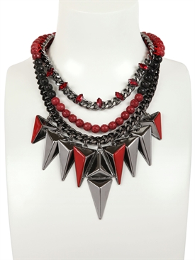 MOUTONCOLLET - TIPS ENAMEL NECKLACE
