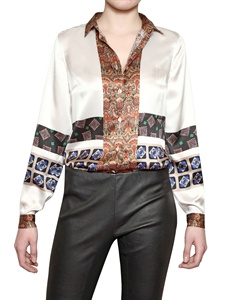 ETRO - PRINTED SILK SATIN SHIRT